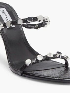 Steve Madden Dorinda Black Studded Pointed Sandals. Sz: 10